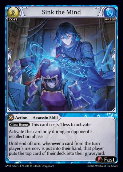 Sink the Mind AMB Alter-EN-248-Foil-Uncommon (U) - Mortal Ambition Alter Edition - Grand Archive Card