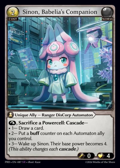 Sinon, Babelia's Companion PRD-EN-087-Foil-Super Rare (SR) - .asphodel/paradise - Grand Archive Card