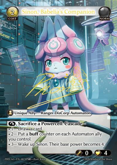 Sinon, Babelia's Companion PRD 1st-EN-087-Foil-Common (C) - .asphodel/paradise First Edition - Grand Archive Card