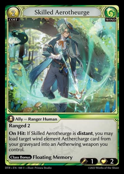 Skilled Aerotheurge DTR-EN-188-Foil-Uncommon (U) - Distorted Reflections - Grand Archive Card
