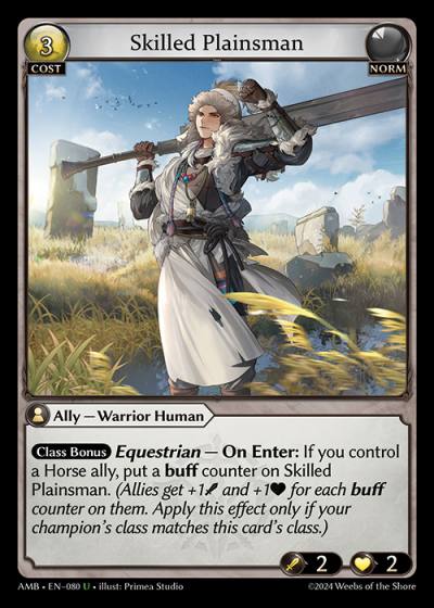 Skilled Plainsman AMB-EN-080-Normal-Uncommon (U) - Mortal Ambition - Grand Archive Card
