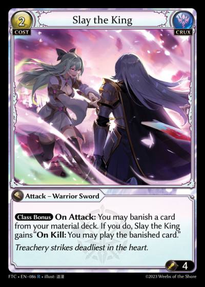 Slay the King FTC-EN-086-Foil-Rare (R) - Fractured Crown - Grand Archive Card