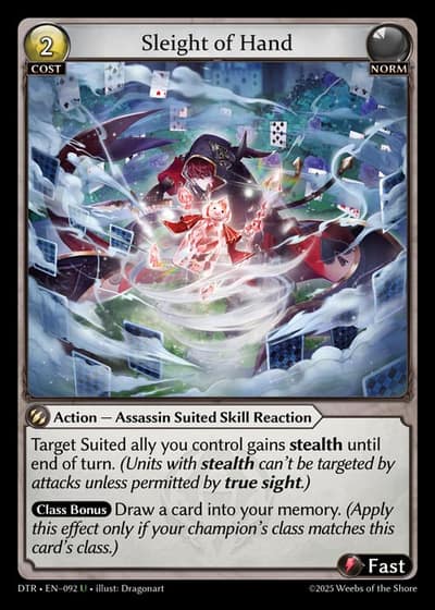 Sleight of Hand DTR-EN-092-Foil-Uncommon (U) - Distorted Reflections - Grand Archive Card