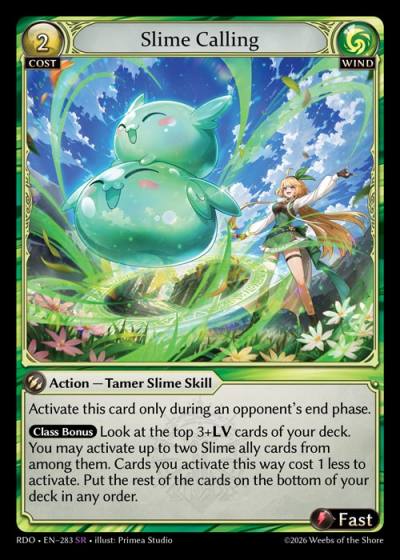 Slime Calling RDO-EN-283-Foil-Super Rare (SR) - Radiant Origins - Grand Archive Card