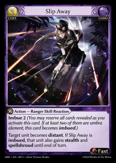 Slip Away MRC-EN-189-Foil-Uncommon (U) - Mercurial Heart - Grand Archive Card
