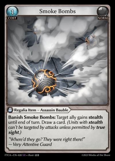Smoke Bombs FTCA-EN-020-Foil-Super Rare (SR) - Fractured Crown: Armaments - Grand Archive Card