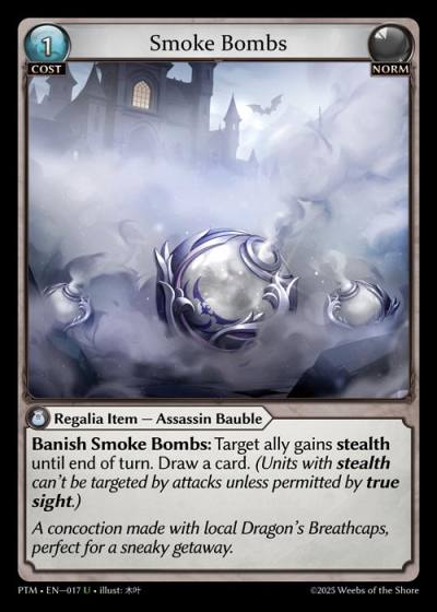Smoke Bombs PTM-EN-017-Foil-Uncommon (U) - Phantom Monarchs - Grand Archive Card