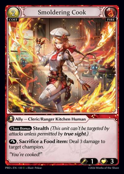 Smoldering Cook PRD-EN-133-Foil-Uncommon (U) - .asphodel/paradise - Grand Archive Card