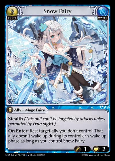 Snow Fairy DOA 1st-EN-191-Foil-Rare (R) - Dawn of Ashes First Edition - Grand Archive Card