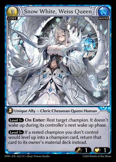 Snow White, Weiss Queen DTR-EN-162-Foil-Super Rare (SR) - Distorted Reflections - Grand Archive Card