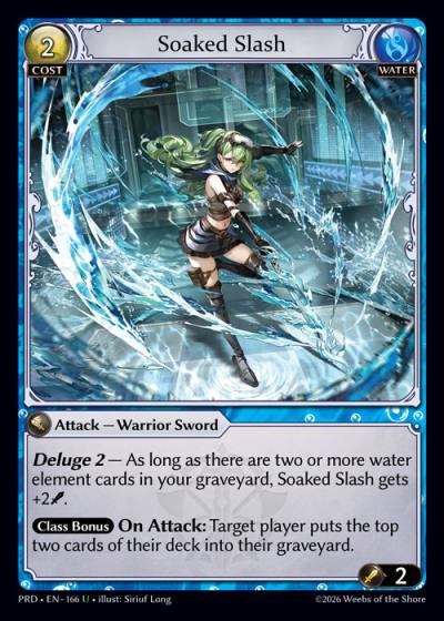 Soaked Slash PRD-EN-166-Foil-Uncommon (U) - .asphodel/paradise - Grand Archive Card