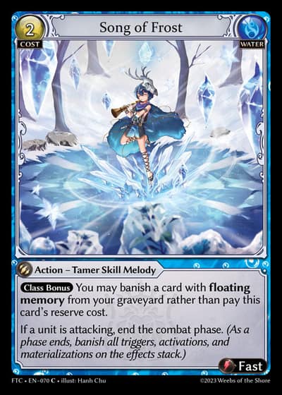Song of Frost FTC-EN-070-Foil-Common (C) - Fractured Crown - Grand Archive Card