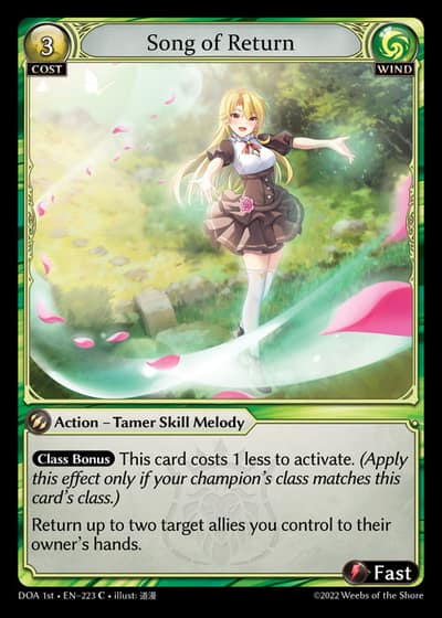 Song of Return DOA 1st-EN-223-Foil-Common (C) - Dawn of Ashes First Edition - Grand Archive Card