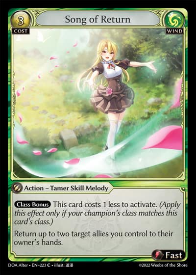 Song of Return DOA Alter-EN-223-Foil-Common (C) - Dawn of Ashes Alter Edition - Grand Archive Card