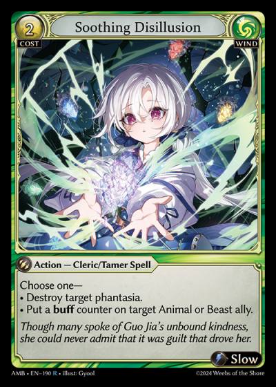 Soothing Disillusion AMB-EN-190-Normal-Rare (R) - Mortal Ambition - Grand Archive Card
