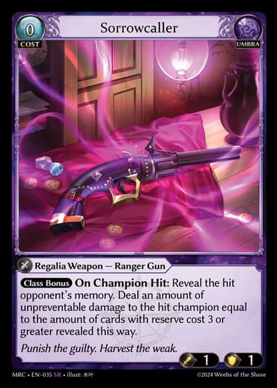 Sorrowcaller MRC-EN-035-Foil-Super Rare (SR) - Mercurial Heart - Grand Archive Card