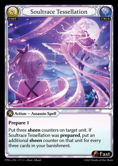 Soultrace Tessellation PTM-EN-177-Foil-Uncommon (U) - Phantom Monarchs - Grand Archive Card