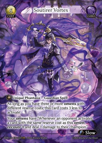 Soutirer Vortex DTR 1st-EN-220-Foil-Ultra Rare (UR) - Distorted Reflections First Edition - Grand Archive Card