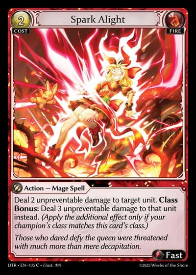 Spark Alight DTR-EN-135-Foil-Common (C) - Distorted Reflections - Grand Archive Card