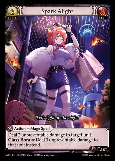 Spark Alight GSC-EN-004-Foil-Promotional Rare (PR) - GenSeCha - Grand Archive Card