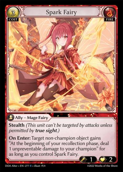 Spark Fairy DOA Alter-EN-277-Foil-Rare (R) - Dawn of Ashes Alter Edition - Grand Archive Card