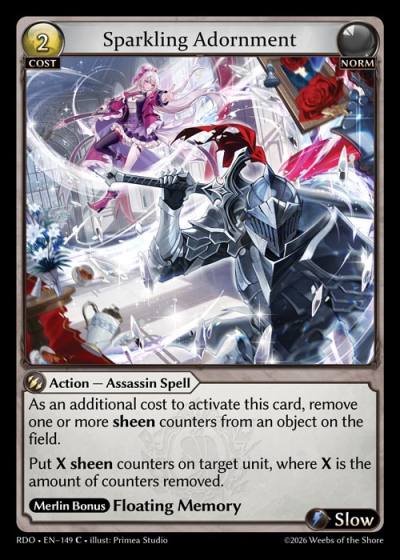 Sparkling Adornment RDO-EN-149-Foil-Common (C) - Radiant Origins - Grand Archive Card
