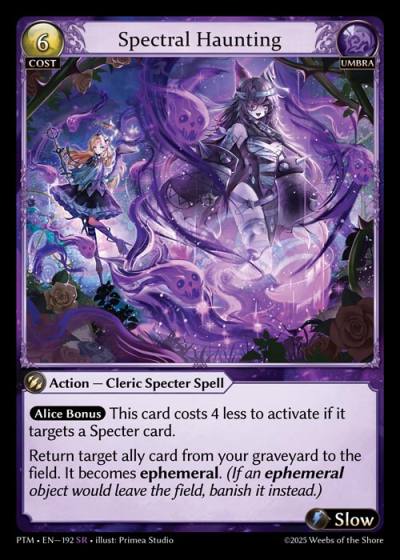 Spectral Haunting PTM-EN-192-Foil-Super Rare (SR) - Phantom Monarchs - Grand Archive Card