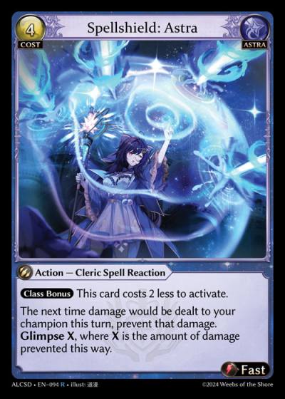 Spellshield: Astra ALCSD-EN-094-Normal-Rare (R) - Alchemical Revolution Starter Decks - Grand Archive Card