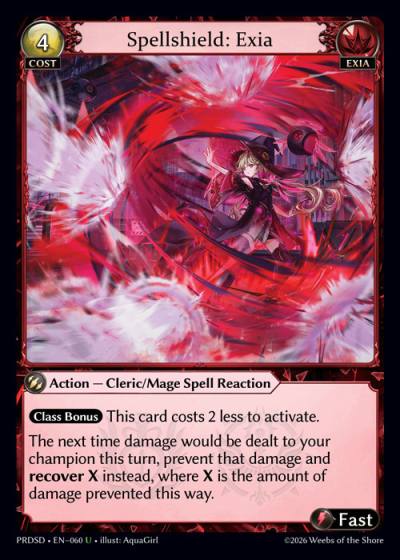 Spellshield: Exia PRDSD-EN-060-Normal-Uncommon (U) - .asphodel/paradise Starter Decks - Grand Archive Card