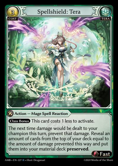 Spellshield: Tera AMB-EN-227-Normal-Rare (R) - Mortal Ambition - Grand Archive Card