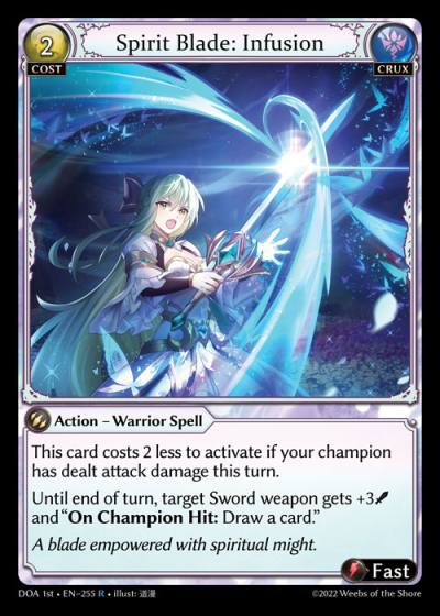 Spirit Blade: Infusion DOA 1st-EN-255-Foil-Rare (R) - Dawn of Ashes First Edition - Grand Archive Card