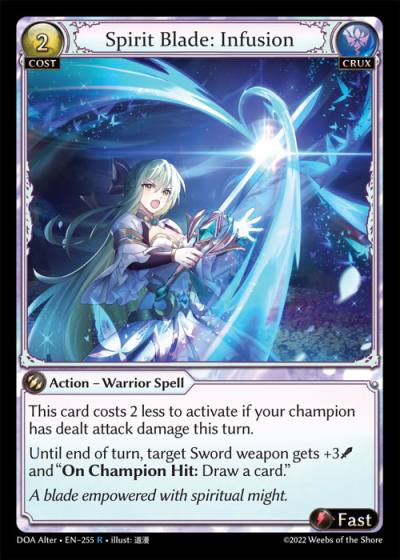 Spirit Blade: Infusion DOA Alter-EN-255-Normal-Rare (R) - Dawn of Ashes Alter Edition - Grand Archive Card