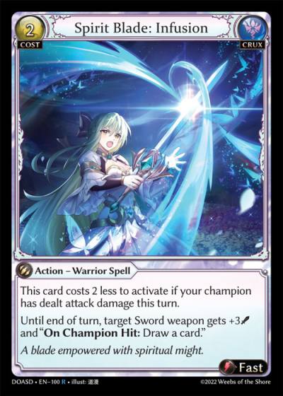 Spirit Blade: Infusion DOASD-EN-100-Normal-Rare (R) - Dawn of Ashes Starter Decks - Grand Archive Card