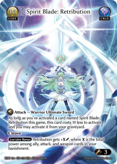 Spirit Blade: Retribution RDO 1st-EN-334-Normal-Ultra Rare (UR) - Radiant Origins First Edition - Grand Archive Card