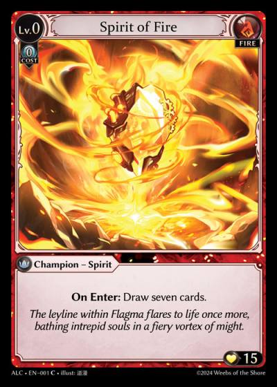 Spirit of Fire ALC-EN-001-Normal-Common (C) - Alchemical Revolution - Grand Archive Card