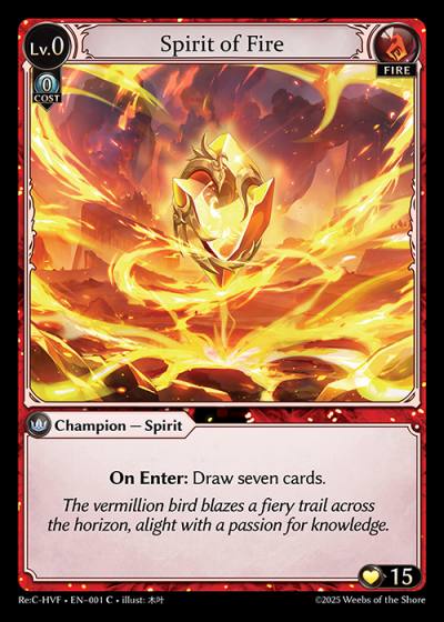 Spirit of Fire ReC-HVF-EN-001-Normal-Common (C) - Re:Collection Heaven's Favored - Grand Archive Card