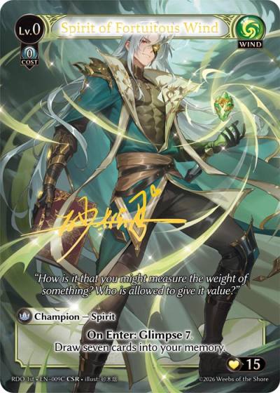 Spirit of Fortuitous Wind RDO 1st-EN-009C-Foil-Common (C) - Radiant Origins First Edition - Grand Archive Card