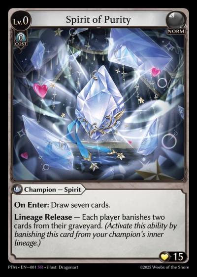 Spirit of Purity PTM-EN-001-Foil-Super Rare (SR) - Phantom Monarchs - Grand Archive Card