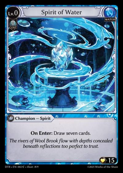 Spirit of Water DTR-EN-002-Normal-Common (C) - Distorted Reflections - Grand Archive Card