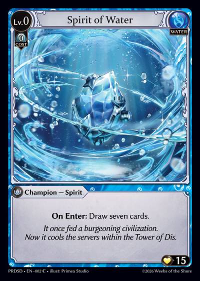 Spirit of Water PRDSD-EN-002-Normal-Common (C) - .asphodel/paradise Starter Decks - Grand Archive Card