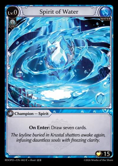 Spirit of Water RDOPD-EN-002-Normal-Common (C) - Radiant Origins Pantheon Decks - Grand Archive Card