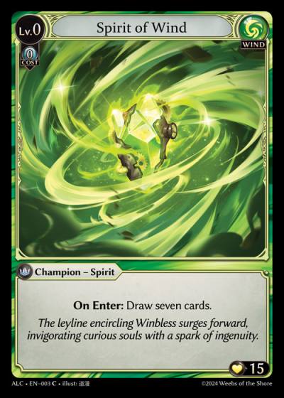 Spirit of Wind ALC-EN-003-Normal-Common (C) - Alchemical Revolution - Grand Archive Card