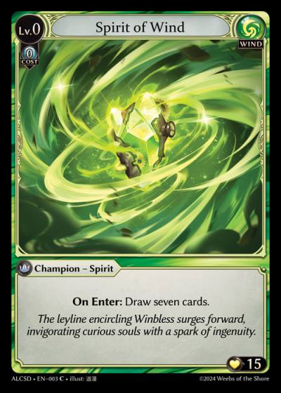 Spirit of Wind ALCSD-EN-003-Normal-Common (C) - Alchemical Revolution Starter Decks - Grand Archive Card
