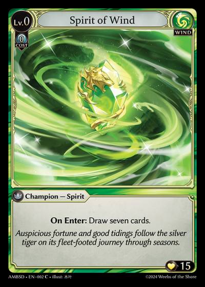 Spirit of Wind AMBSD-EN-002-Normal-Common (C) - Mortal Ambition Starter Decks - Grand Archive Card