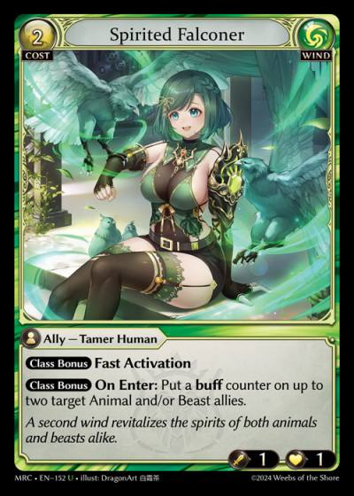 Spirited Falconer MRC-EN-152-Foil-Uncommon (U) - Mercurial Heart - Grand Archive Card