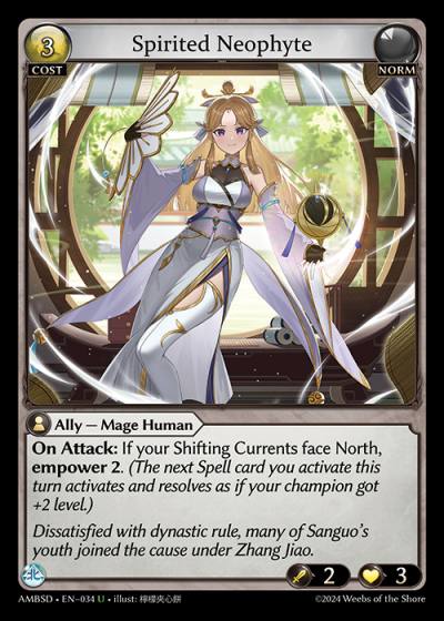 Spirited Neophyte AMBSD-EN-034-Normal-Uncommon (U) - Mortal Ambition Starter Decks - Grand Archive Card