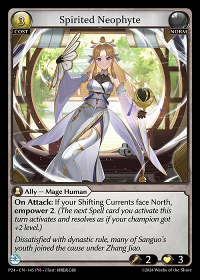 Spirited Neophyte P24-EN-145-Foil-Promotional Rare (PR) - Promotional 2024 - Grand Archive Card