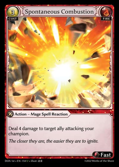 Spontaneous Combustion DOA 1st-EN-154-Foil-Uncommon (U) - Dawn of Ashes First Edition - Grand Archive Card