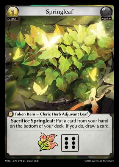 Springleaf MRC-EN-074-Normal-Common (C) - Mercurial Heart - Grand Archive Card