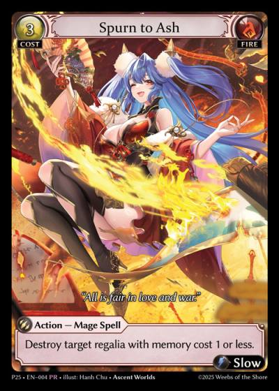 Spurn to Ash P25-EN-004-Normal-Promotional Rare (PR) - Promotional 2025 - Grand Archive Card